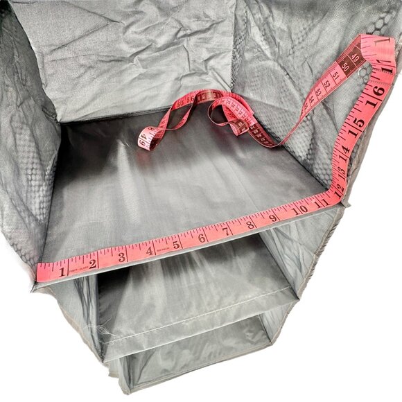 Hanging Closet Organizer Side Mesh Pockets Storage Gray Foldable & Collapsible - Picture 3 of 6